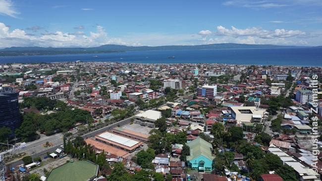 Davao panorama su Samalo sala horizonte