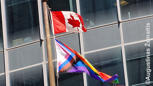 Abi vėliavos; LGBT vėliava išplėsta papildomom spalvom papildomoms mažumoms