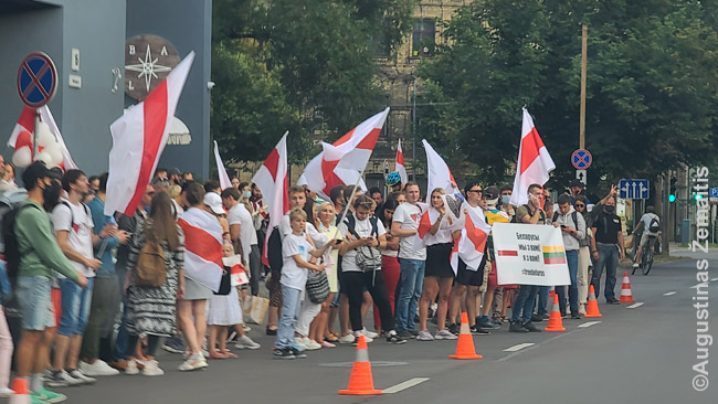 Protestas prie Baltarusijos ambasados