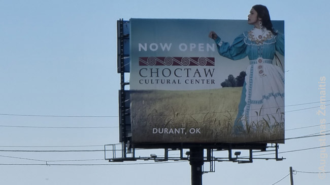 Čoktavų indėnų kultūrinio centro reklama