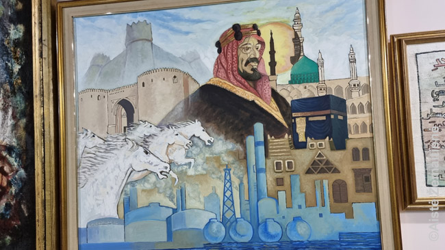 Saudo Arabiją įkūnijantis paveikslas Tajebat muziejuje