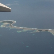 Kvadžaleino atolo (vieno didžiausių pasaulyje) fragmentas iš dangaus (Maršalo salos)