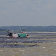 Čia suteka ruda Amazonė su melsvu Rio Negro