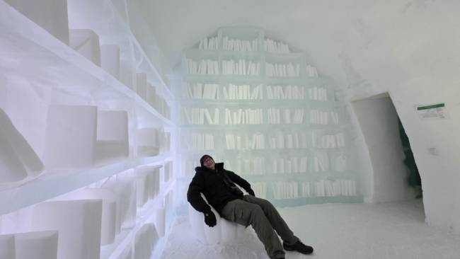 Kambaryje ledo bibliotekos tema