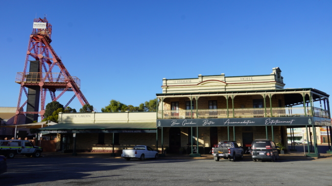 Tradicinė smuklė Australijos kasybos mieste Kalgurlyje
